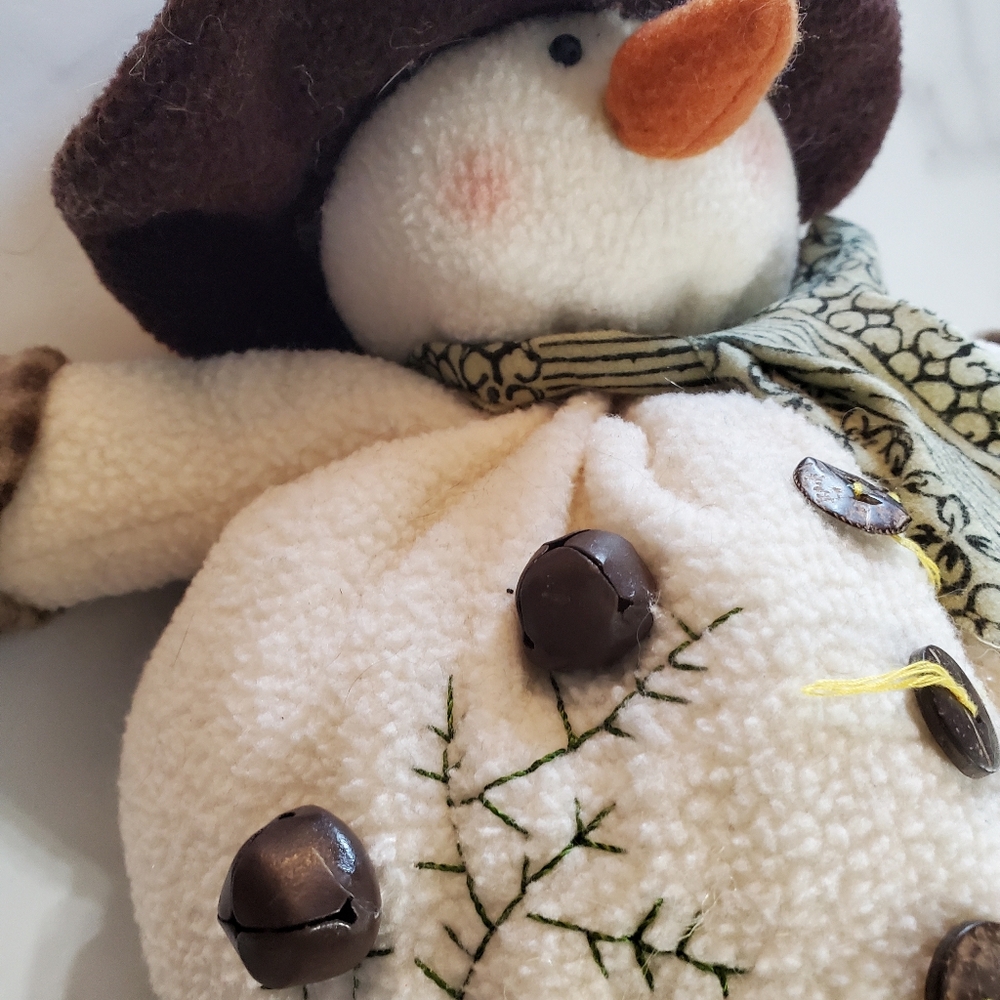 Decorative Snowman Plush Figurine - Picture 10 of 16